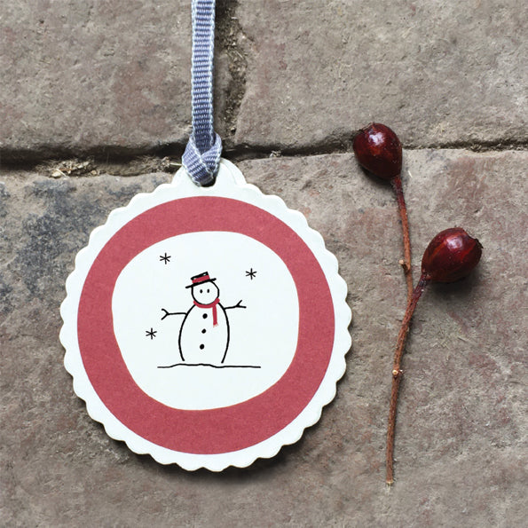 Round Snowman tag - East of India