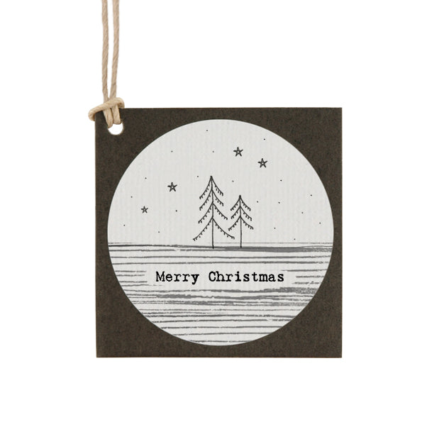 Merry Christmas square tag - East of India