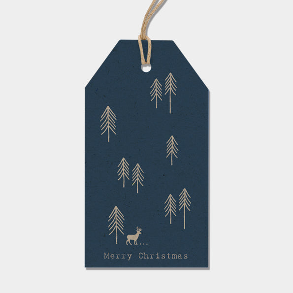 Fir Trees Tag Blue - East of India