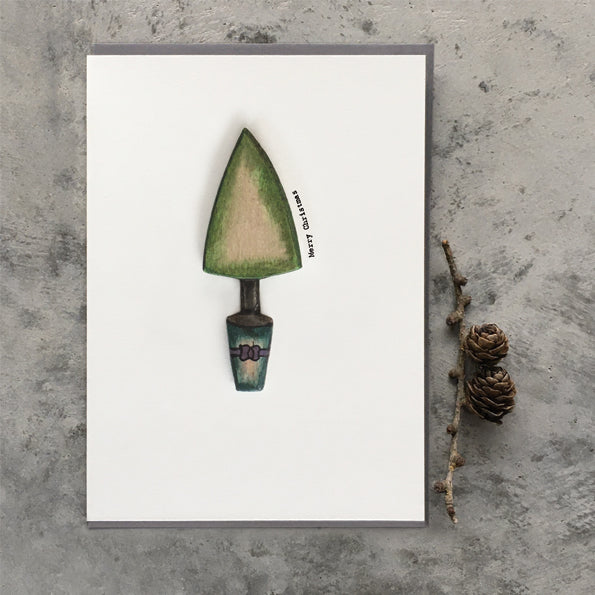 East of India - Tree and Mistletoe Christmas Card