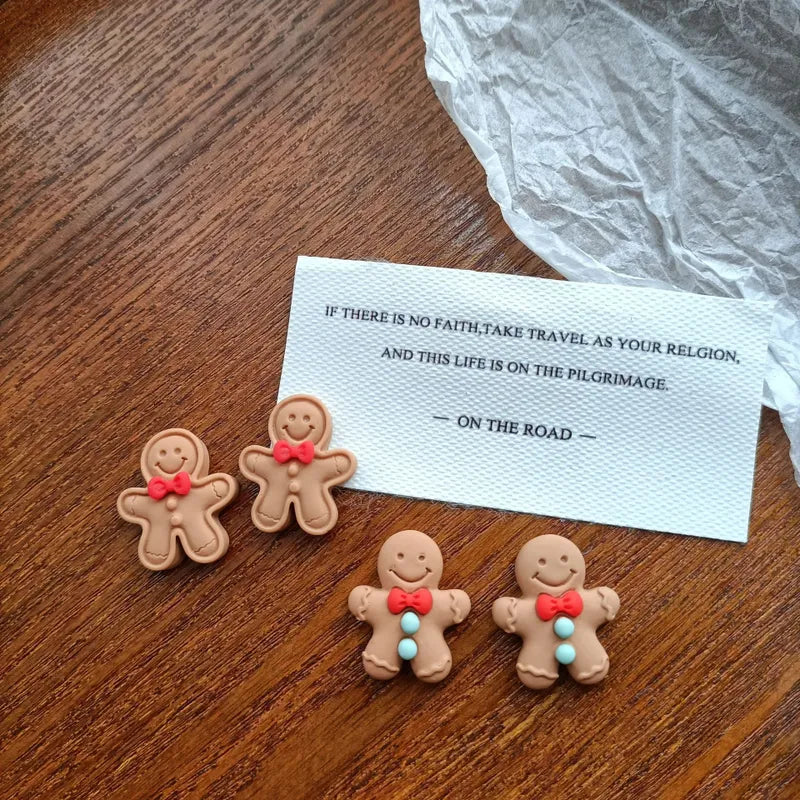 Gingerbread stud earrings
