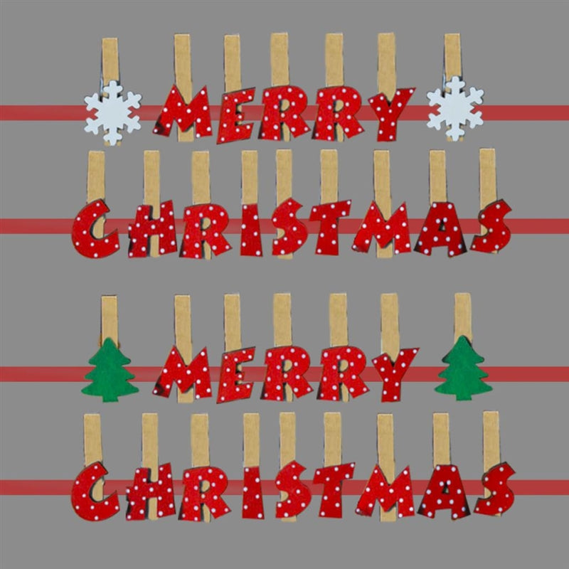 Merry Christmas Christmas Card Peg Holders