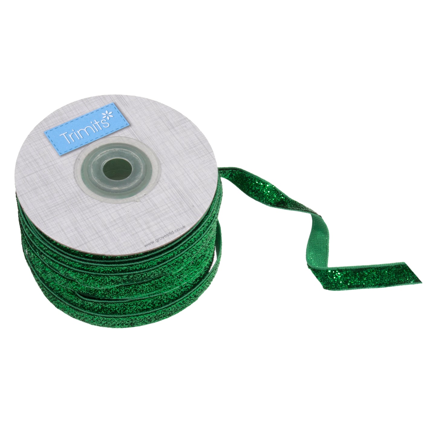 10mm Green Glitter Velvet Ribbon