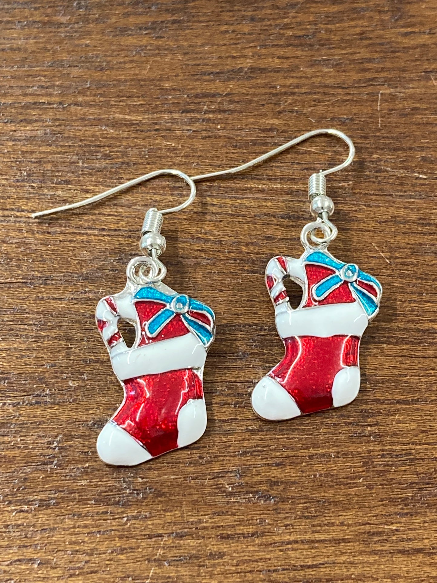 Christmas Stocking dangle earrings
