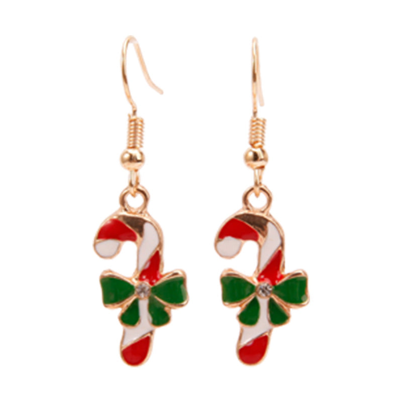 Candy Cane Red & White dangle earrings