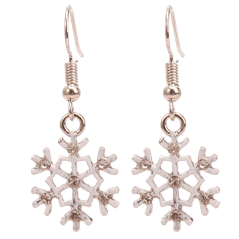 Snowflake dangle earrings