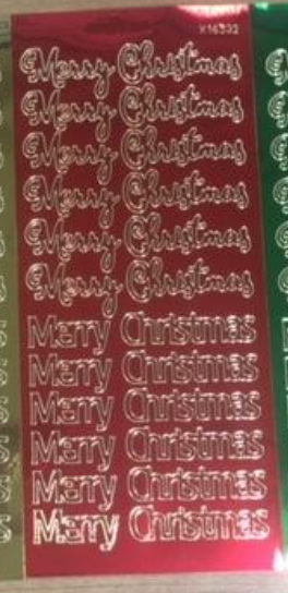 Merry Christmas Stickers - Red
