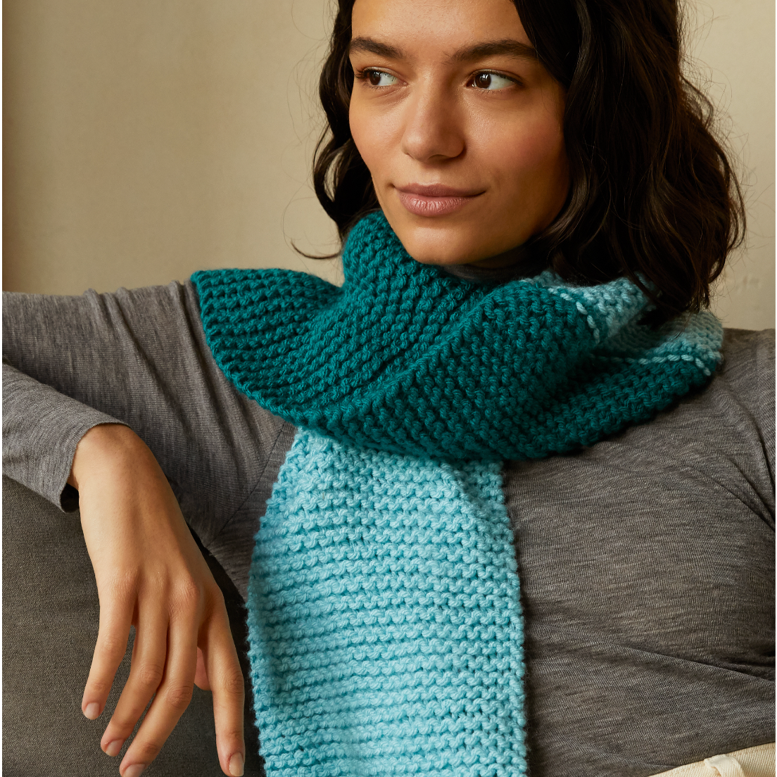 DMC Mindful Making The Serene Scarf Knitting Kit