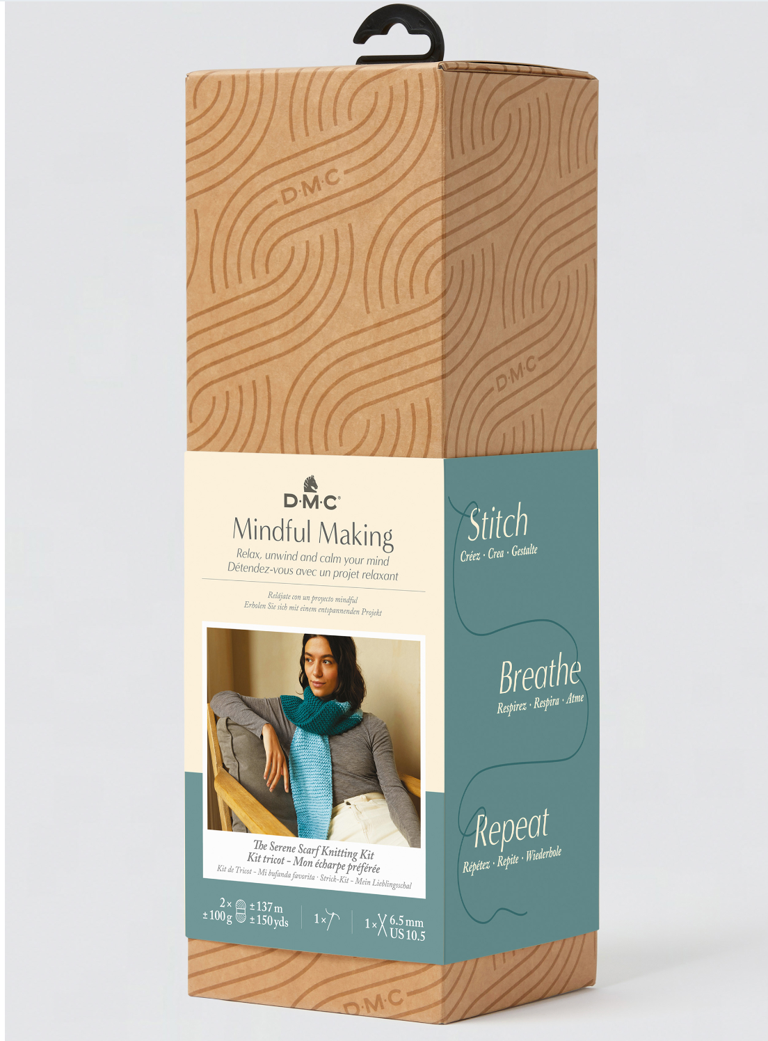 DMC Mindful Making The Serene Scarf Knitting Kit