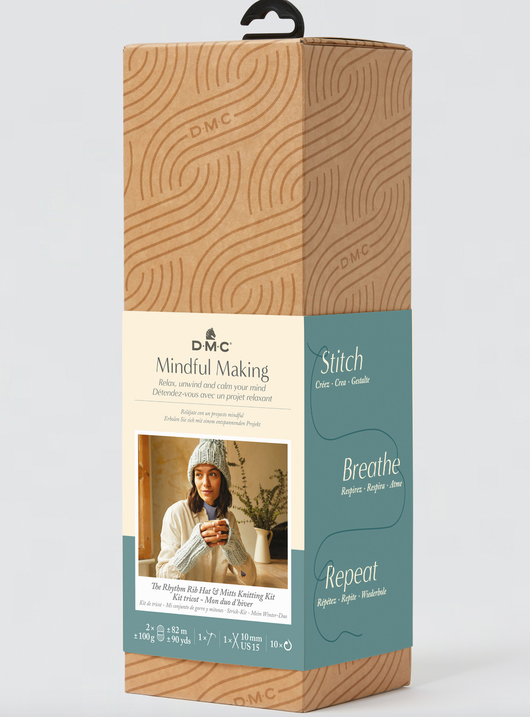 DMC Mindful Making The Rhythm Rib Hat & Mittens Knitting Kit