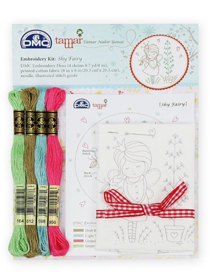 Shy Fairy Printed Embroidery Kit