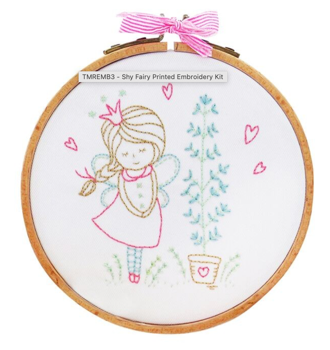 Shy Fairy Printed Embroidery Kit