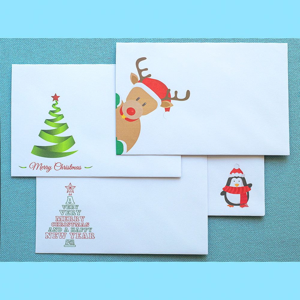 Christmas Card Pack 16 Window Tri Fold cards