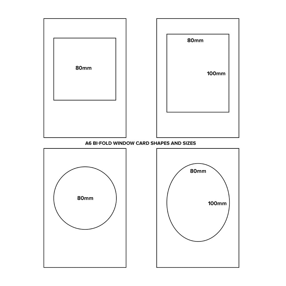 Christmas window card white 4 pack