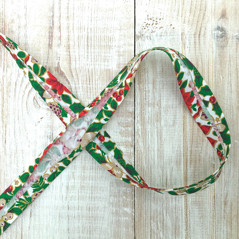 15mm Christmas Bias Binding