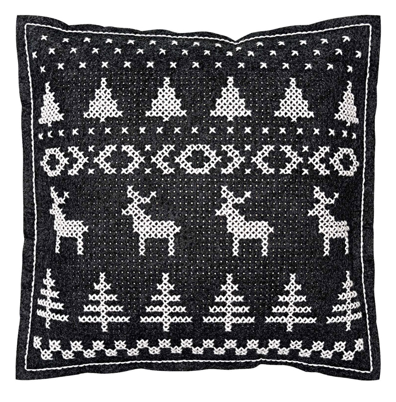 Rico Reindeer Felt Cushion Cross Stitch Kit