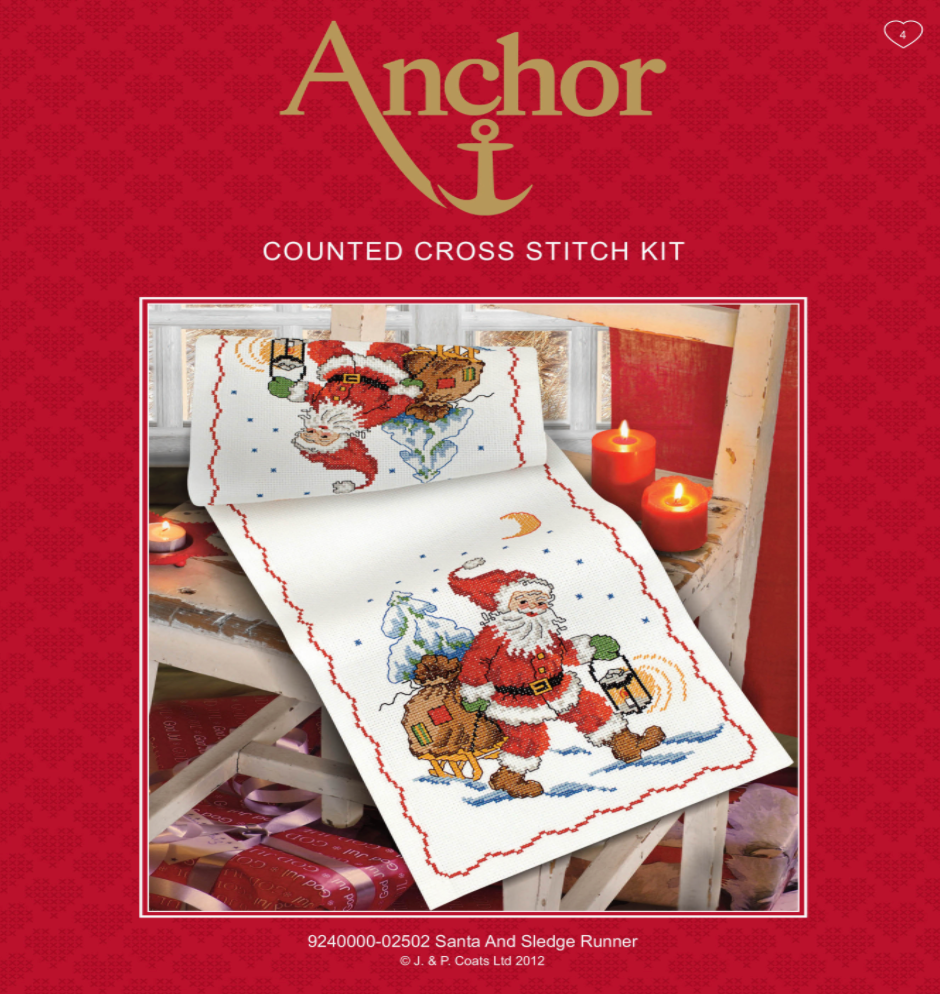 Cross stitch Table Runner kit - Anchor