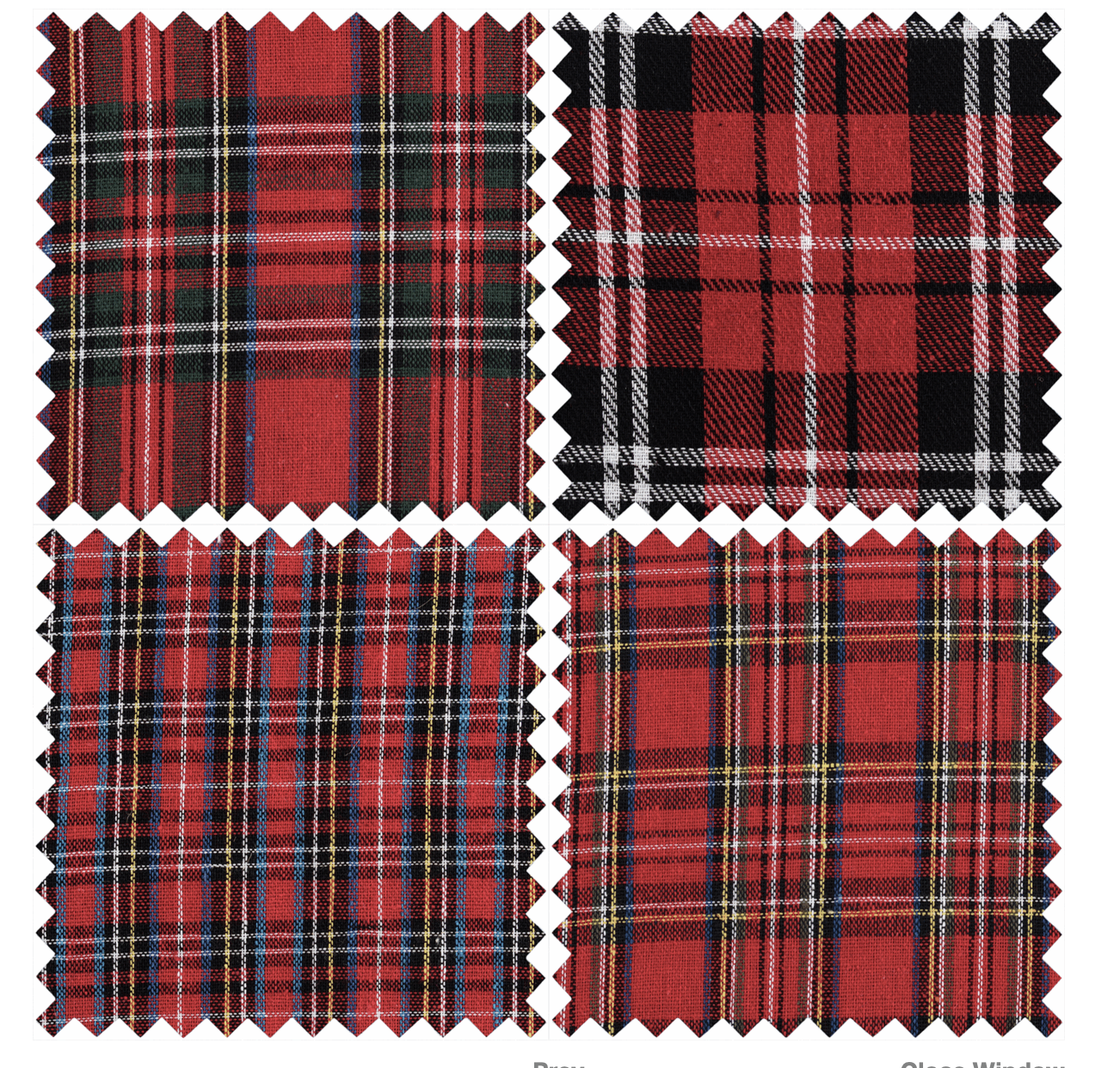 Fat Quarter Bundle Printed Christmas Tartan
