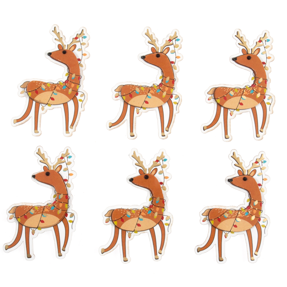 Festive Reindeer with fairy lights - for paper crafting