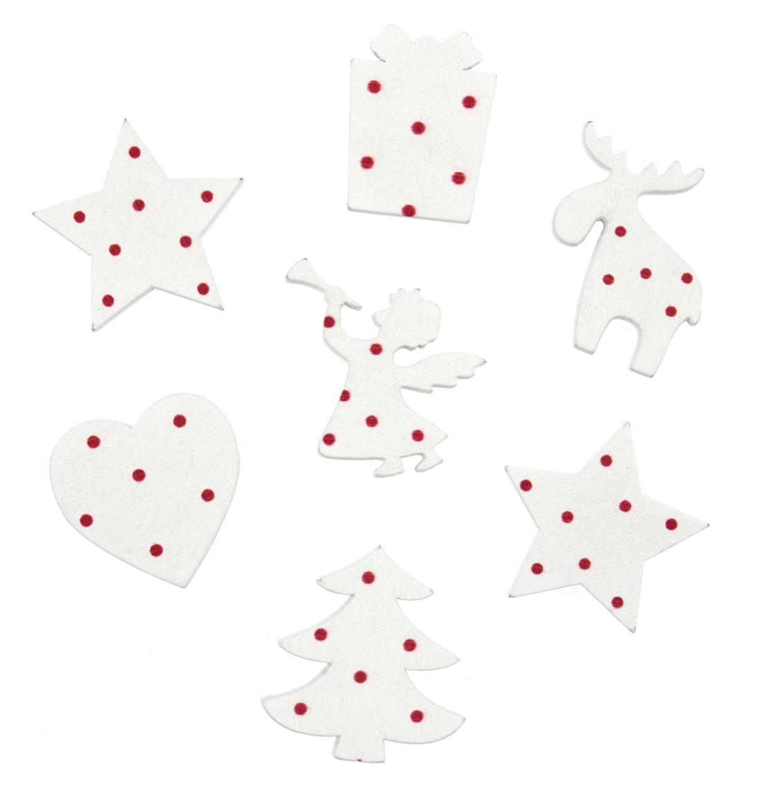 Dotty Christmas wooden shapes - for paper crafting