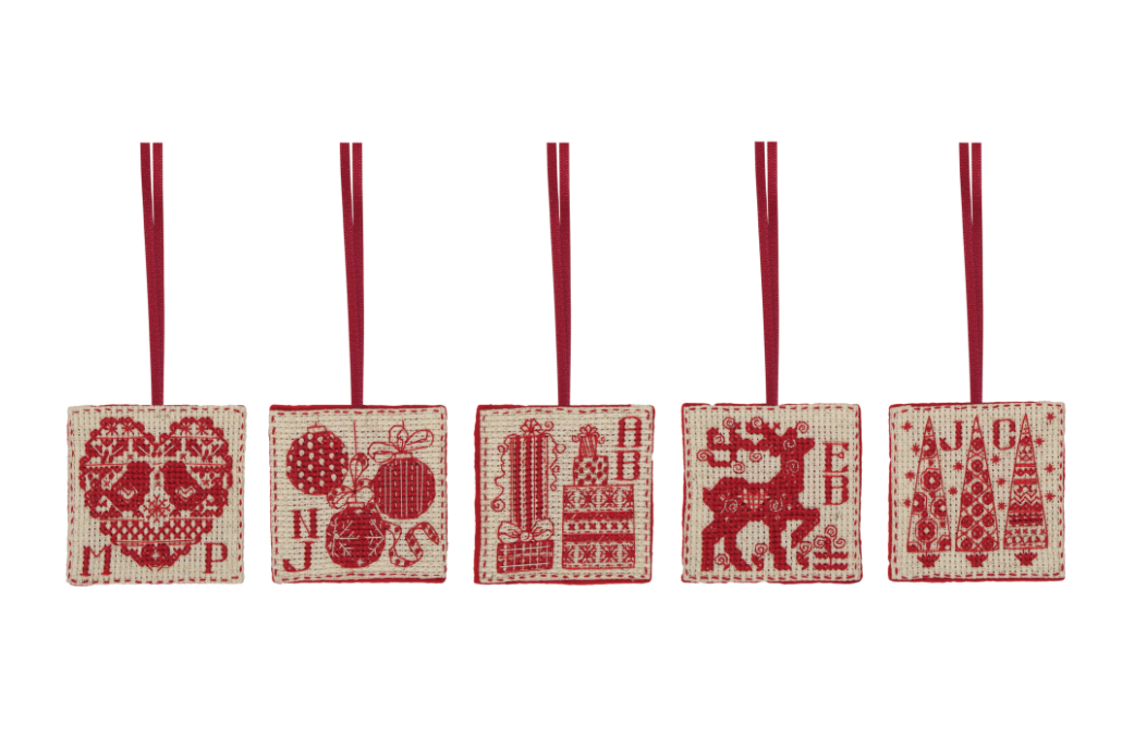 Cross Stitch Christmas Tags/Tree Decorations Kit - Anchor