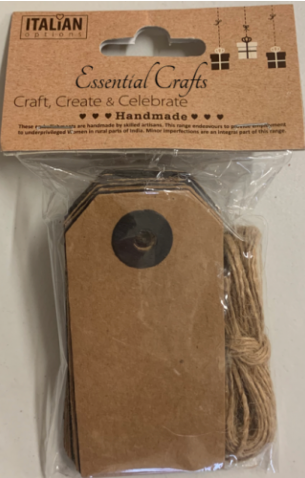 Italian Options Kraft & Black Tags