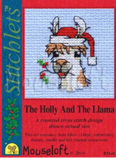 Mouseloft The Holly and the Llama Card with Envelope
