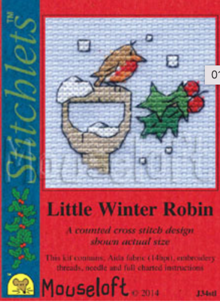 Mouseloft Little Winter Robin Christmas Card with Envelope