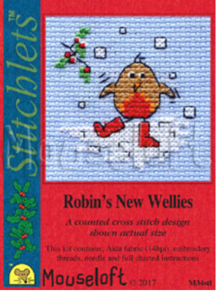 Mouseloft Robin's New Wellies Card with Envelope