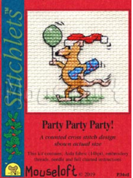 Mouseloft Party, Party Party Christmas Card with Envelope