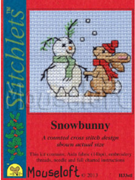 Mouseloft Snowbunny Christmas Card with Envelope