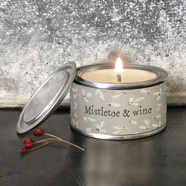 Berry Candle Tin - Mistletoe & Wine - East of India