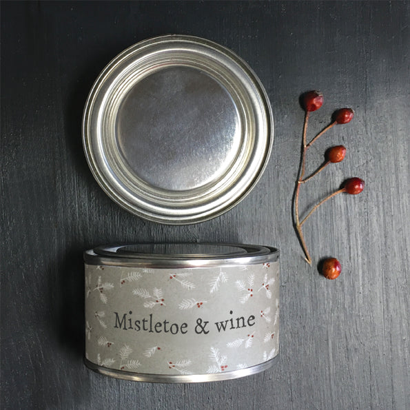 Berry Candle Tin - Mistletoe & Wine - East of India