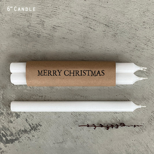 Merry Christmas wrapped candles - East of India