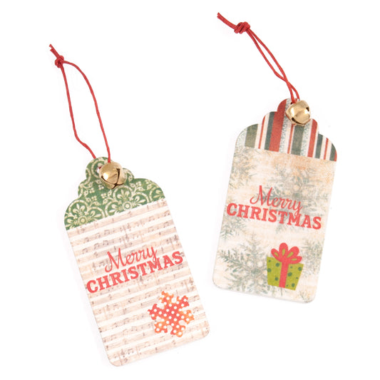 Wooden Christmas Tags - Merry Christmas