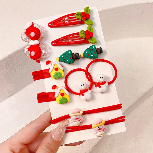 Cartoon Style Christmas Tree Acrylic Hair Clip Hair Tie