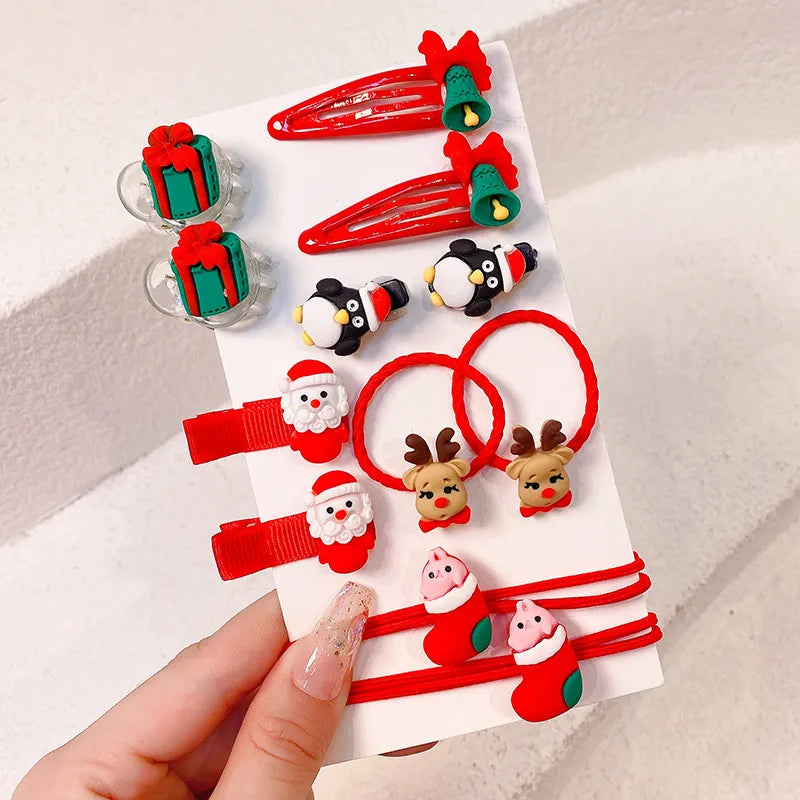 Cartoon Style Santa Claus Acrylic Hair Clip Hair Tie