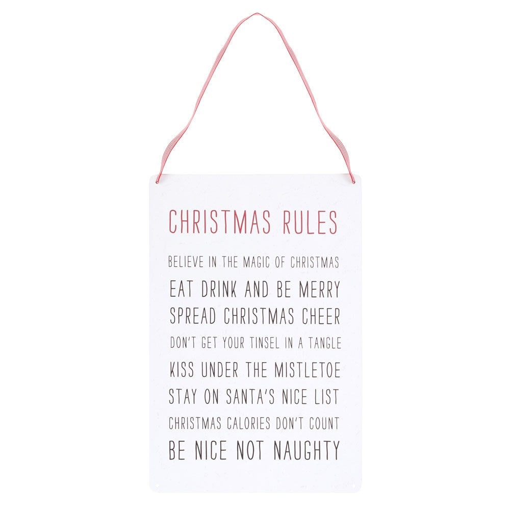 Christmas Rules Sign