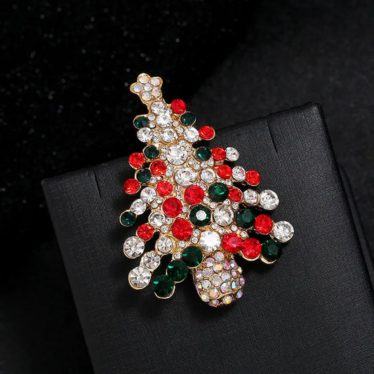 Copy of Fashion Christmas tree Alloy Enamel Rhinestones Unisex Brooches