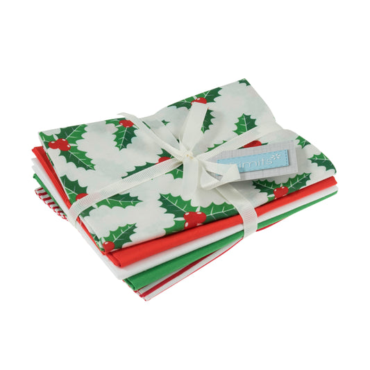 Christmas Fat Quarter fabric bundle - Holly