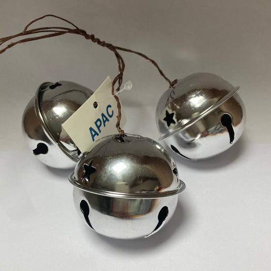 Silver Jingle Bell 5cm - pack of three