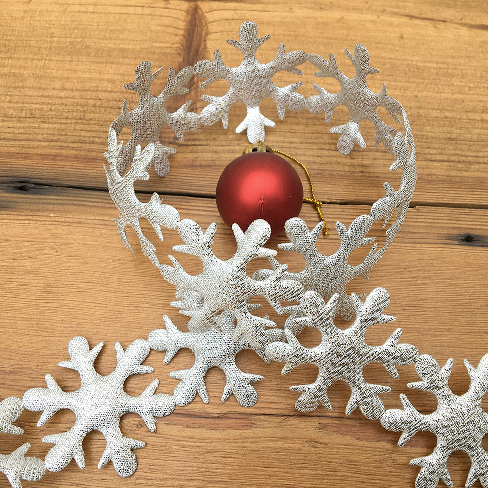 45mm Snowflake ribbon - silver