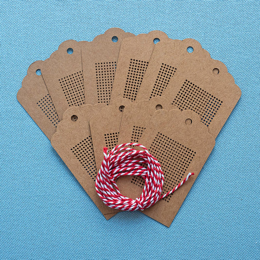 Stitchable Kraft Tags x 10