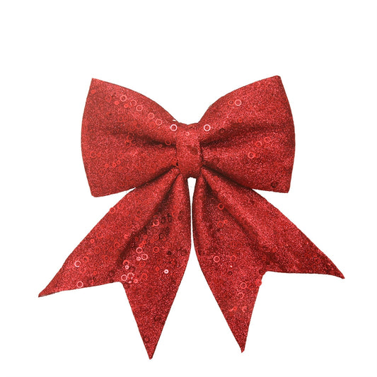 Large Red Sequinned Bow