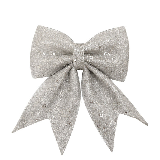 Large Champagne Silver Bow