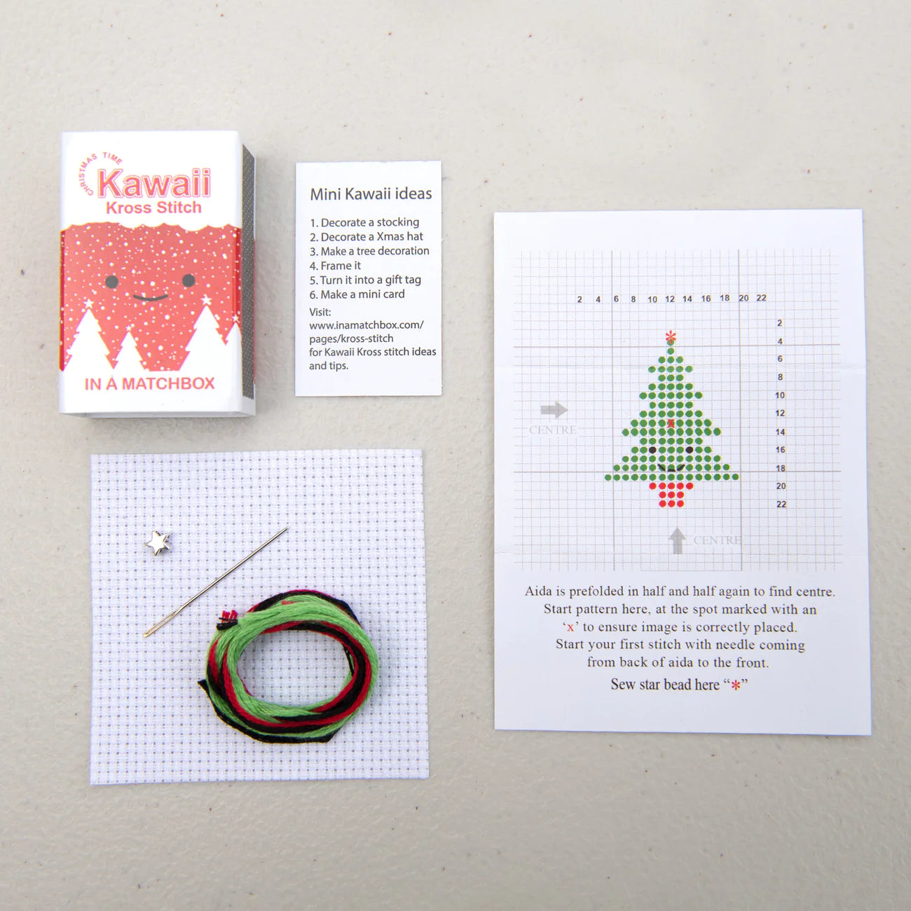 Christmas Kawaii Christmas Tree Cross Stitch Kit