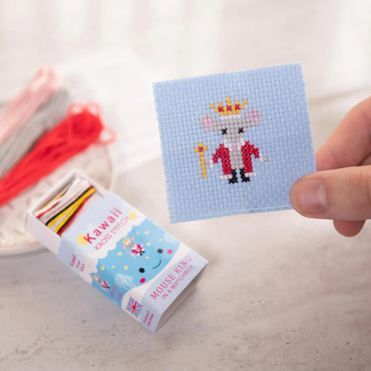 Christmas Kawaii Mouse King Cross Stitch Kit