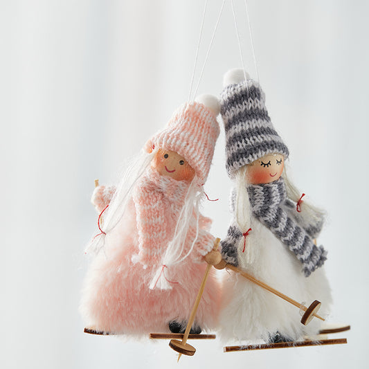 Christmas Girl Skiing Decoration