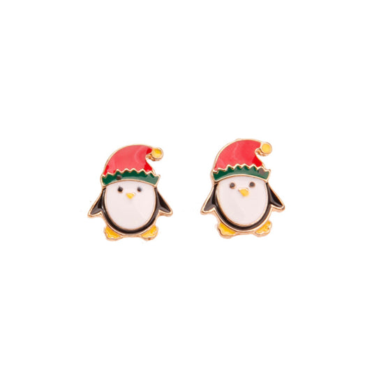 Christmas Penguin stud earrings
