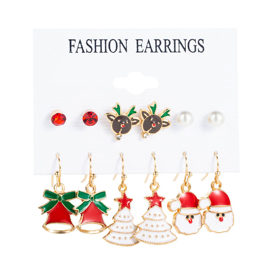 Red, White & Green Christmas dangle/stud earrings